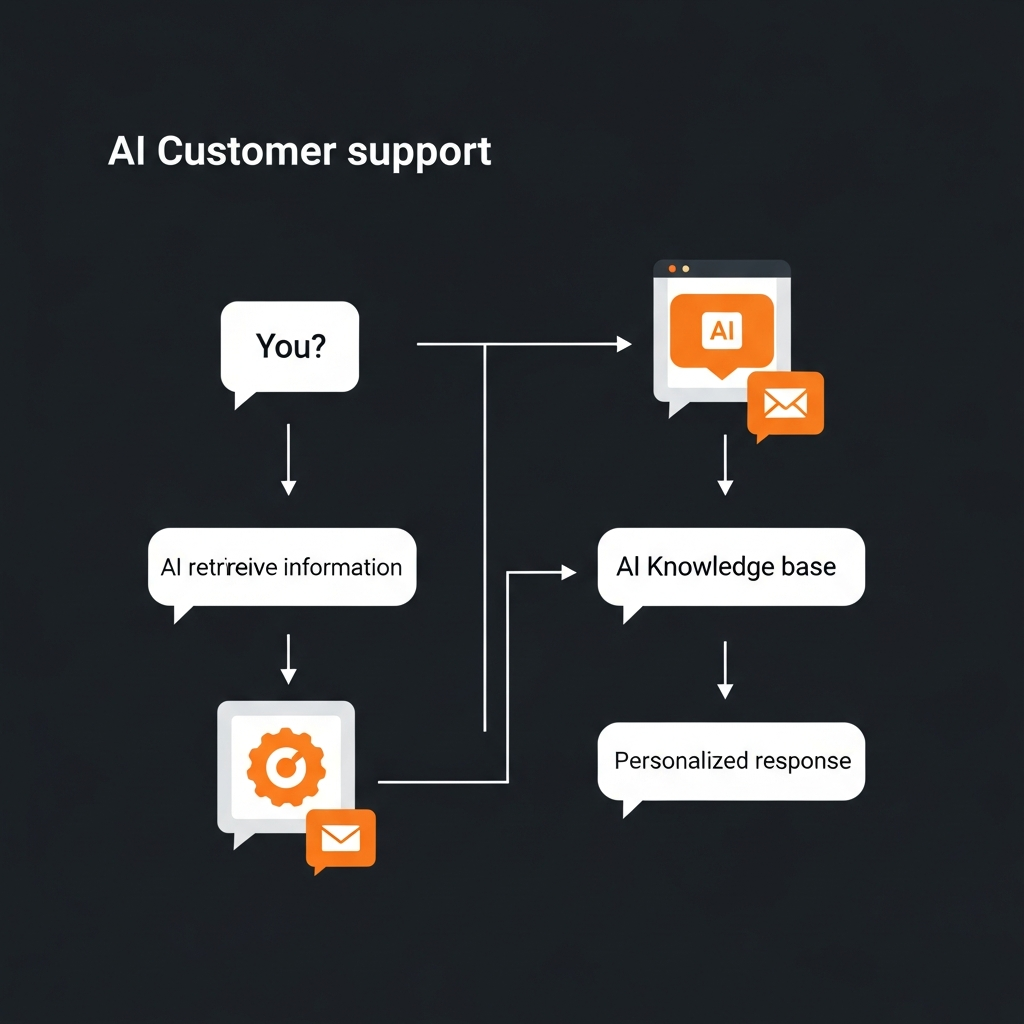 顧客サポートAIチャットボットが、正確なナレッジベースから情報を取り出し、顧客にパーソナライズされた