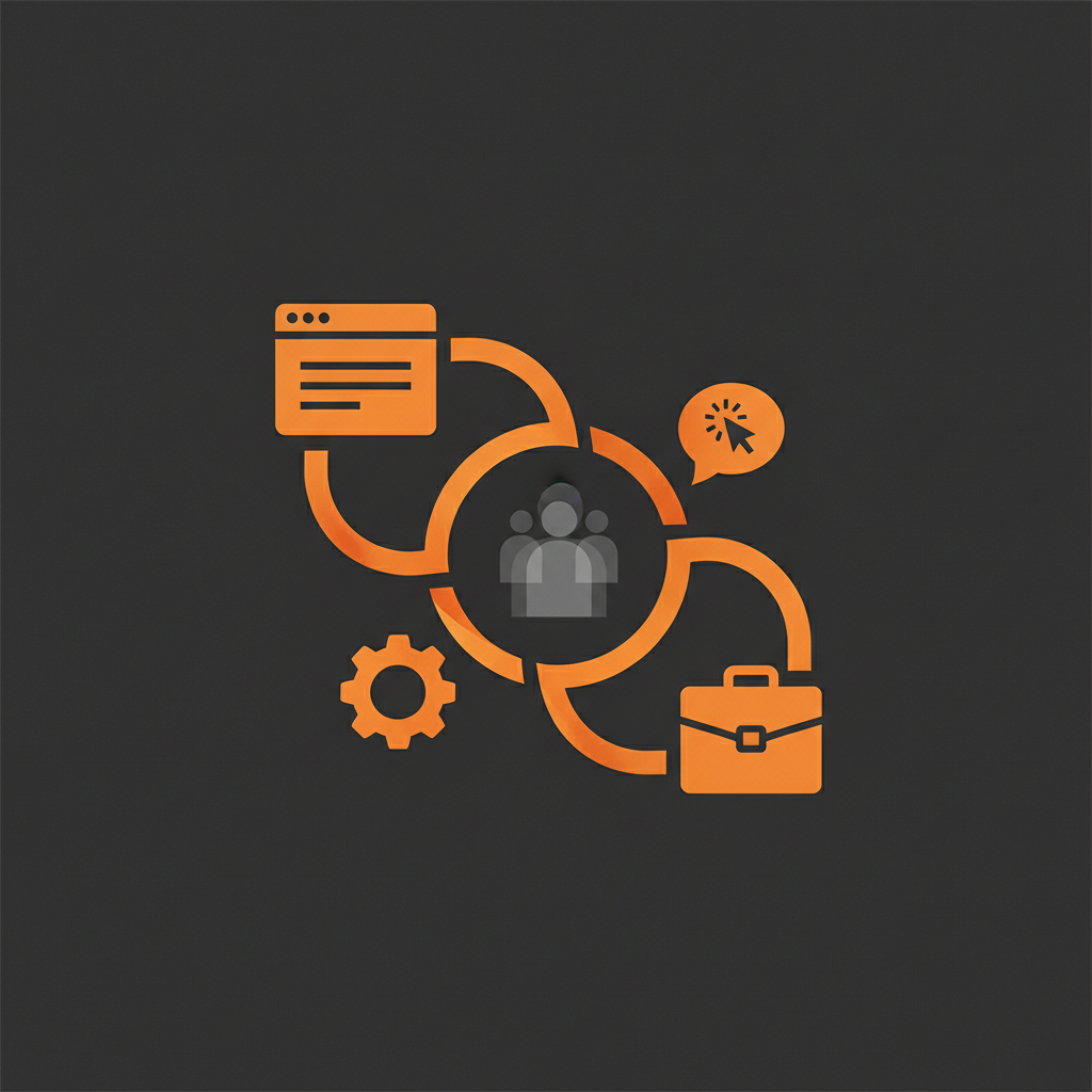 複数の部署（Webマーケティング担当者、広告運用担当者、コンテンツマーケター、営業担当者など）がそれ