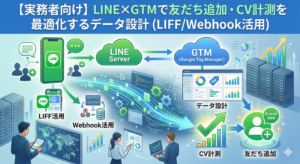 【実務者向け】LINE×GTMで友だち追加・CV計測を最適化するデータ設計（LIFF/Webhook活用）