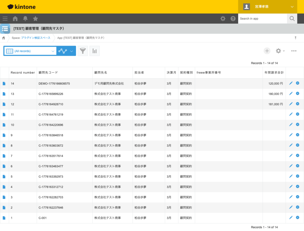 ロールアップサマリープラグイン 操作画面 5