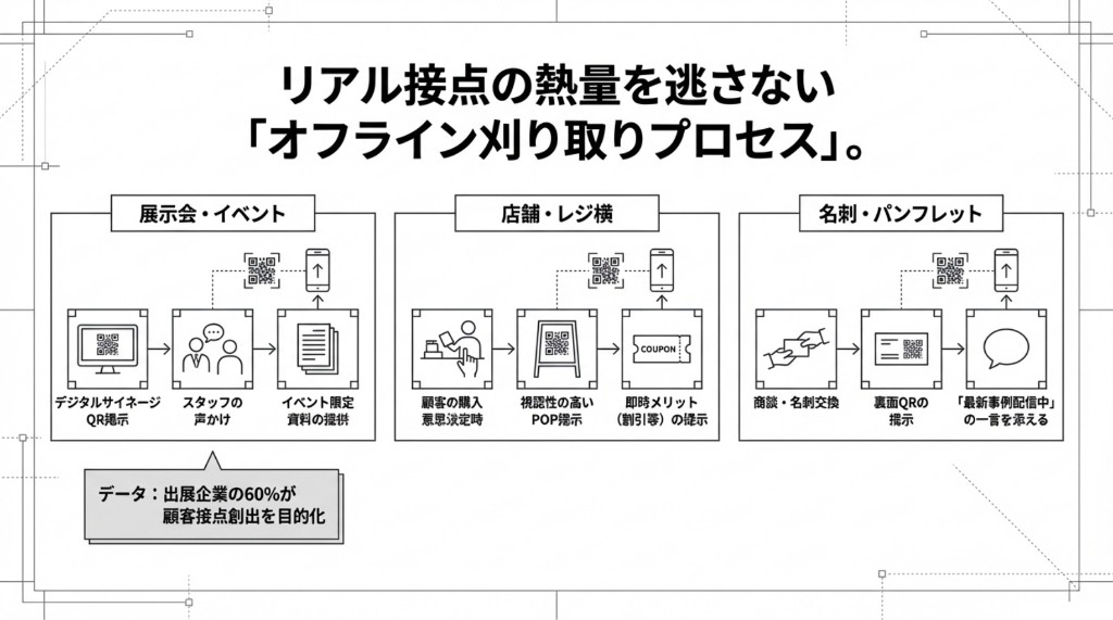 新規リードと既存顧客の心理状況に合わせた登録メリット(オファー)設計の例(表)