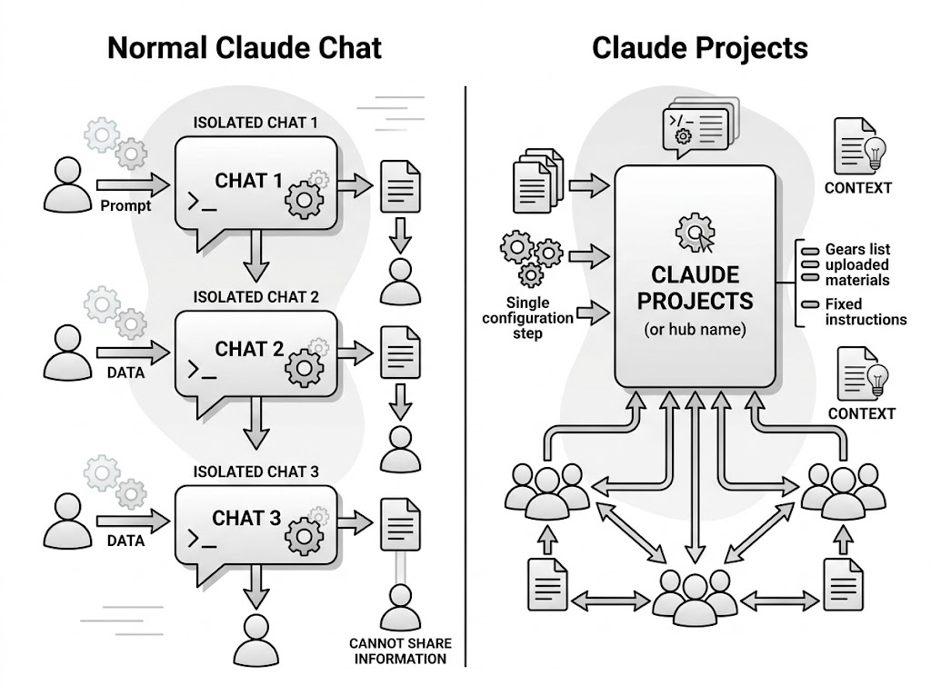 通常のClaudeチャットとの決定的な違い