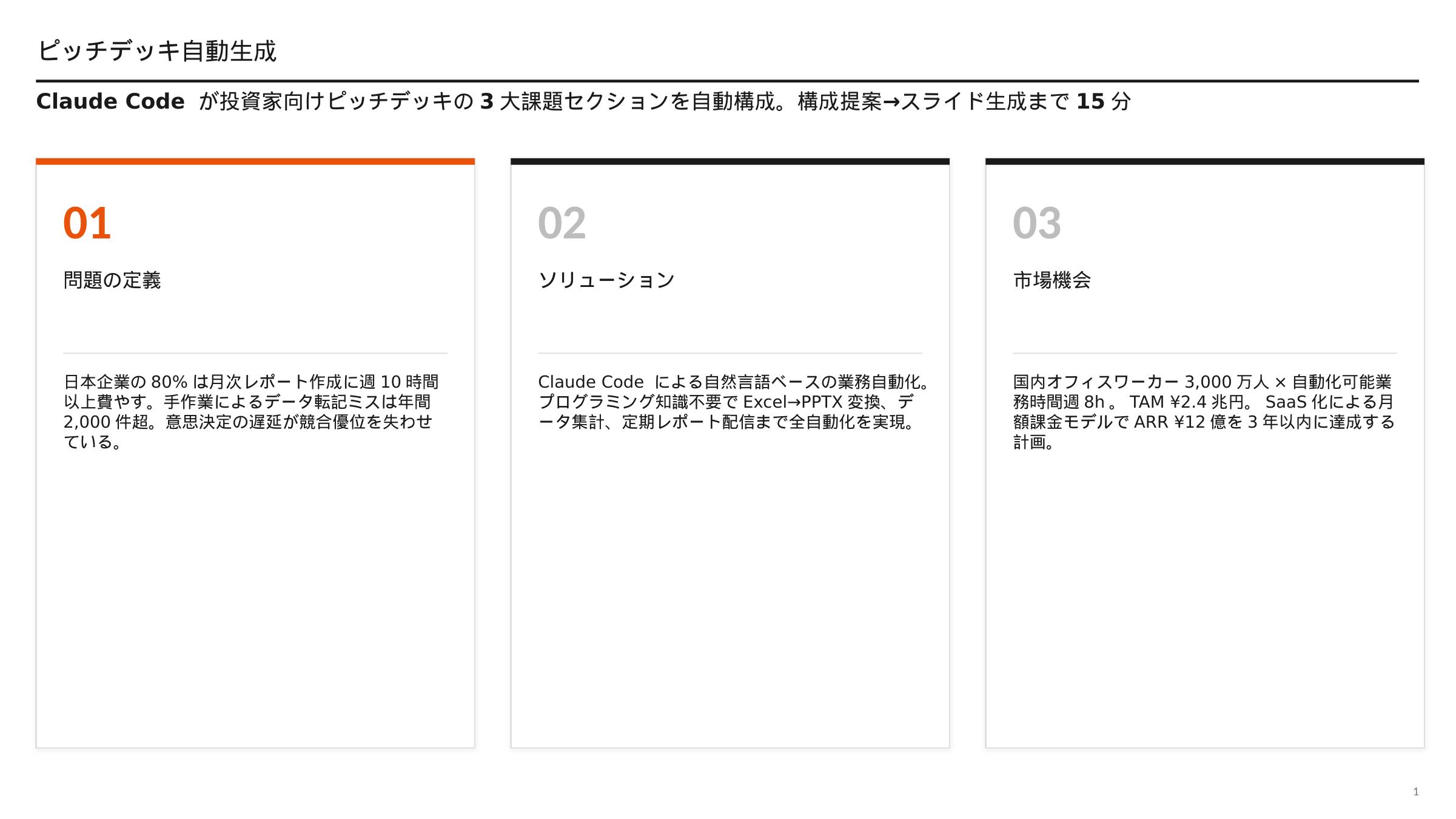 ピッチデッキスライドデモ