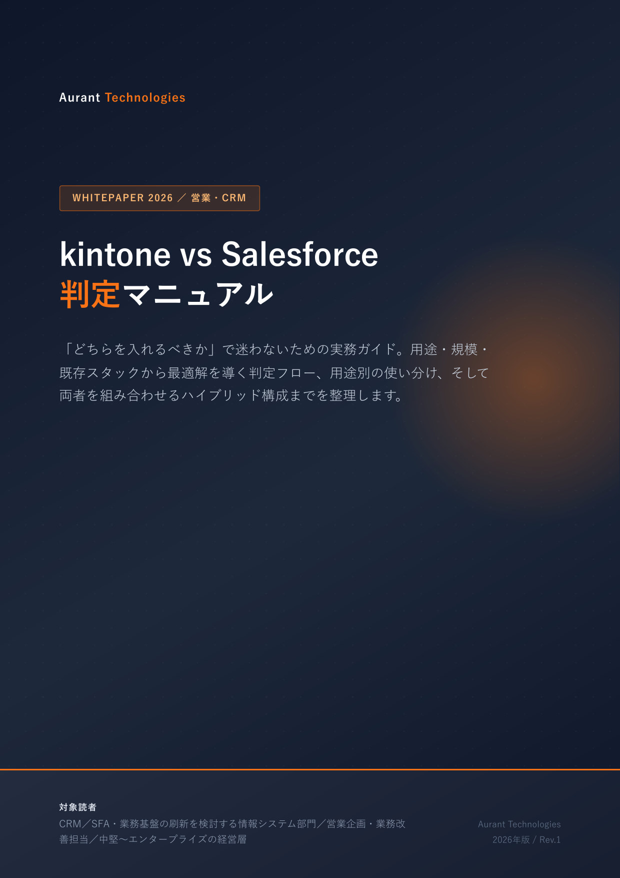 kintone vs Salesforce 判定マニュアル 2026 表紙