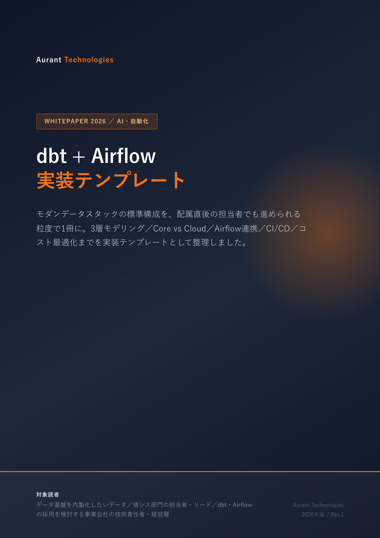 dbt + Airflow 実装テンプレート 2026 表紙